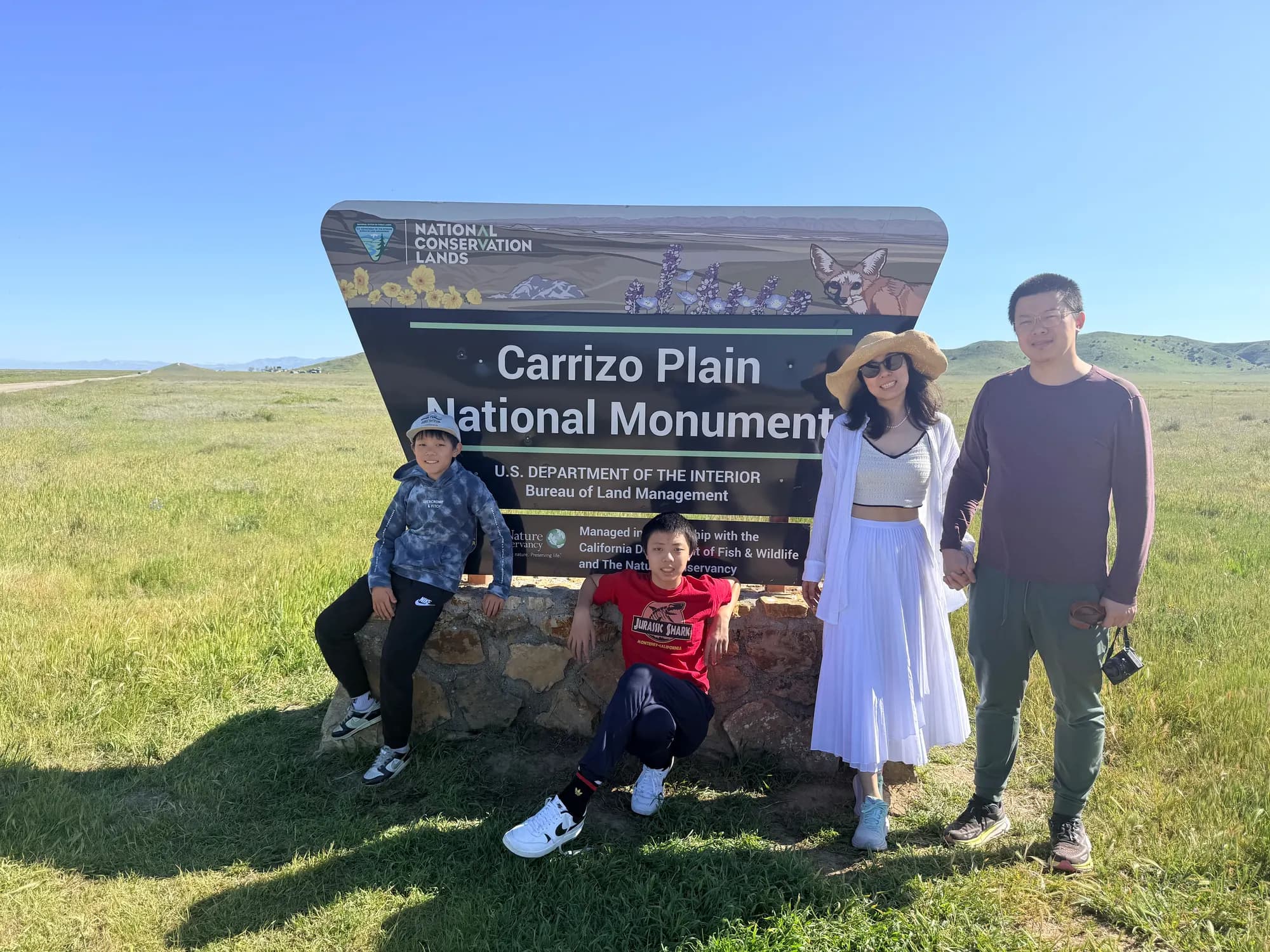 Carrizo Plain 入口合影