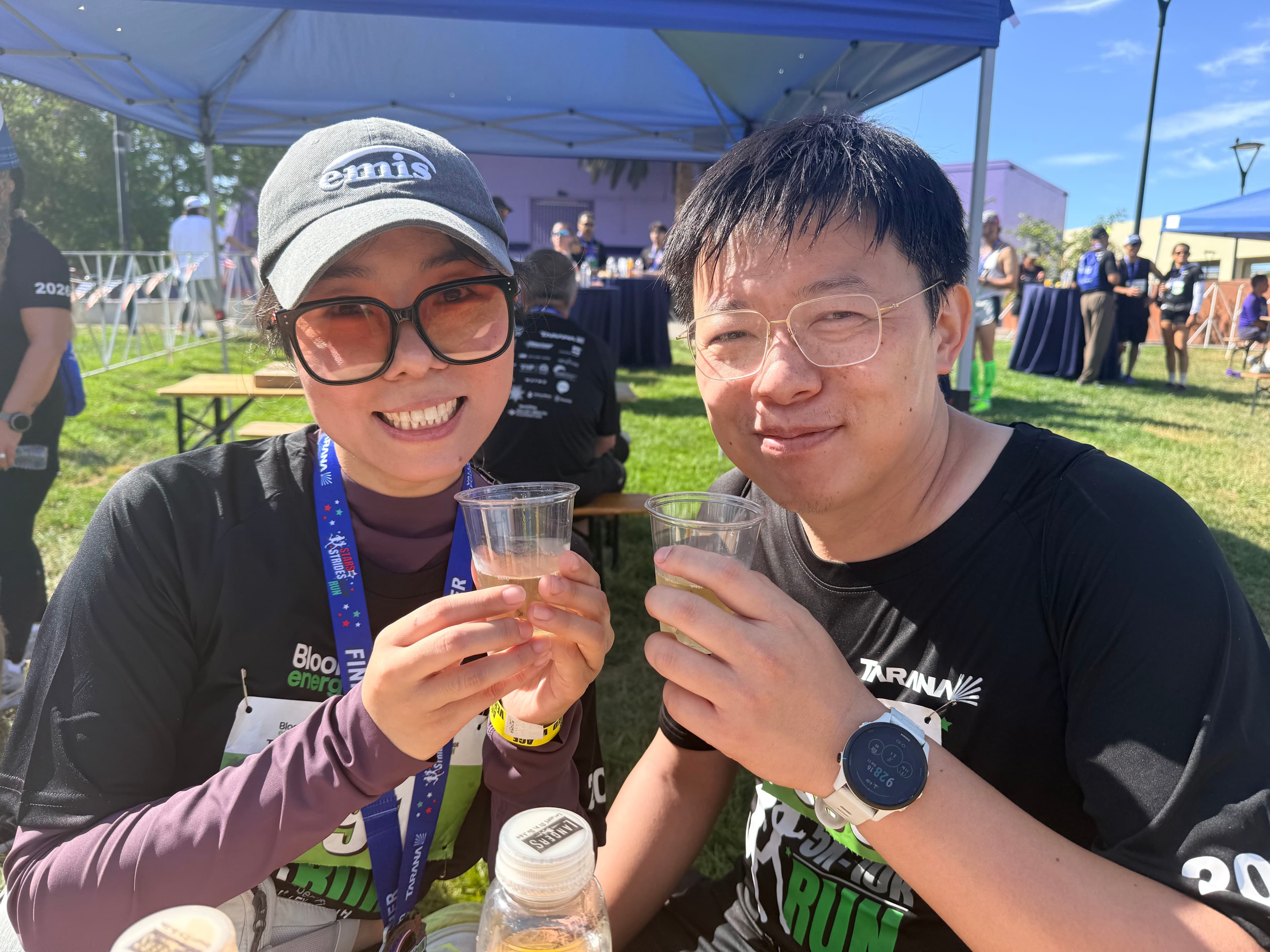 终点庆祝小酌